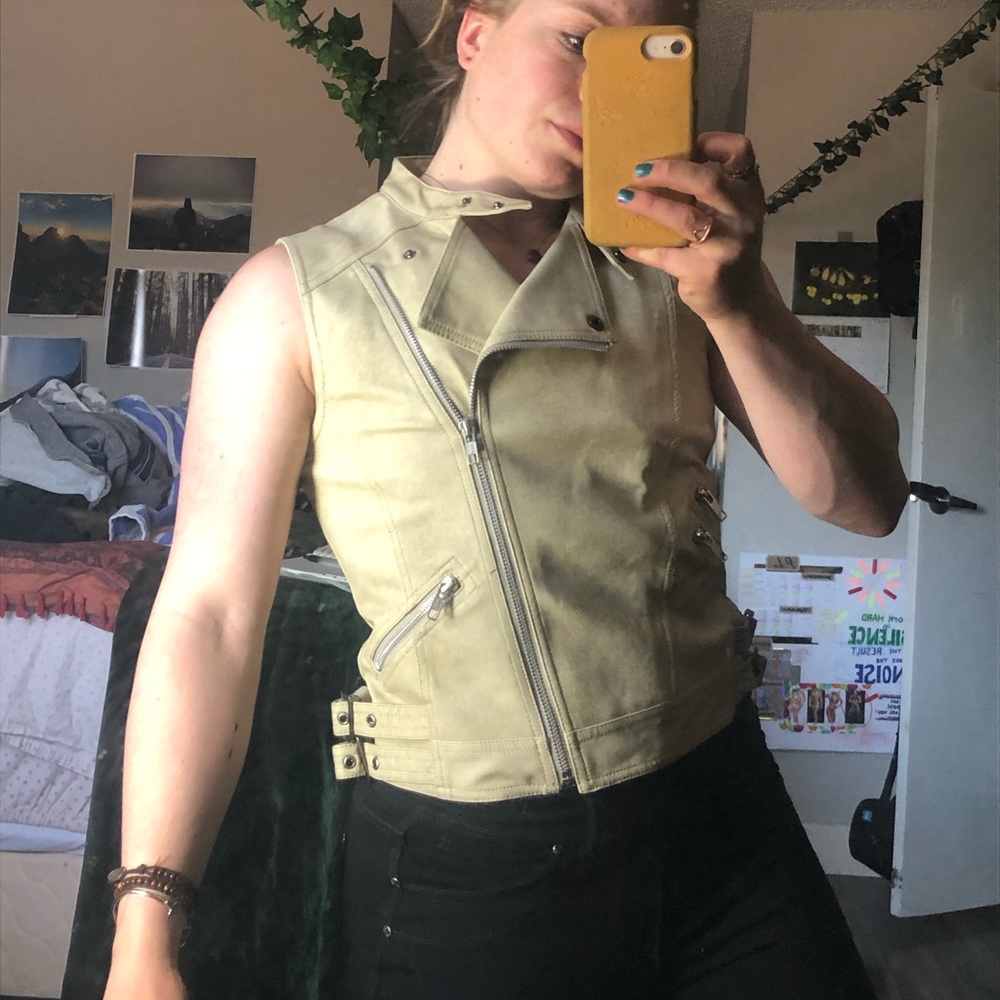 Tan Leather Vest